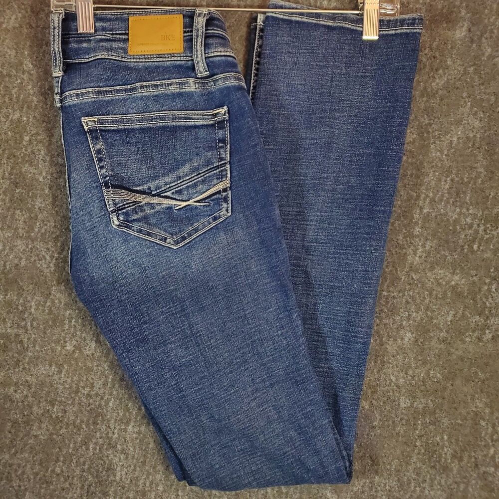 BKE Stella Women's 25x30 Blue Medium Wash Slim Bootcut Low Rise Jeans